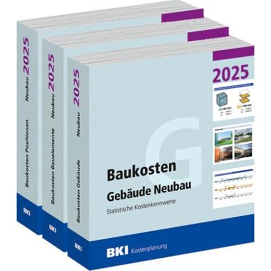 BKI Baukosten Gebäude + Positionen + Bauelemente Neubau 2025