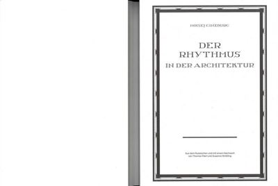 Moisej Ginzburg - Der Rhythmus in der Architektur
