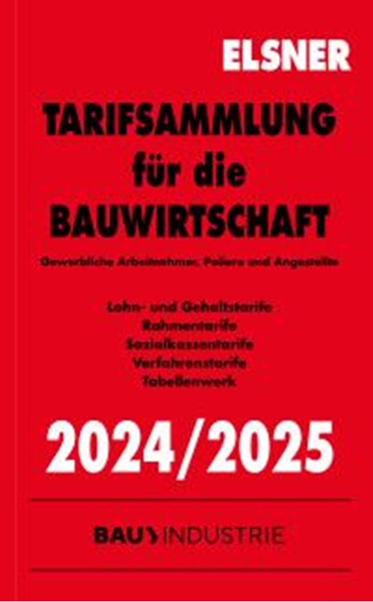 Tarifsammlung für die  Bauwirtschaft  2024/2025