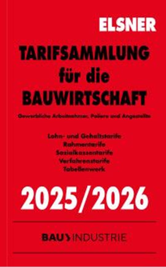 Tarifsammlung für die Bauwirtschaft 2025/2026  inkl. EBOOK
