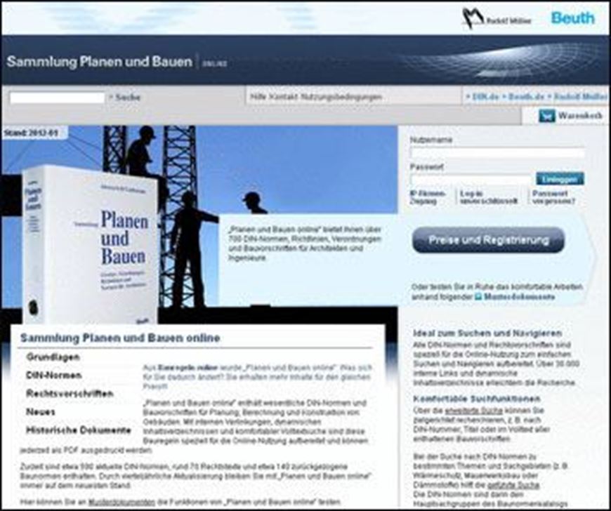 Sammlung Planen und Bauen - online