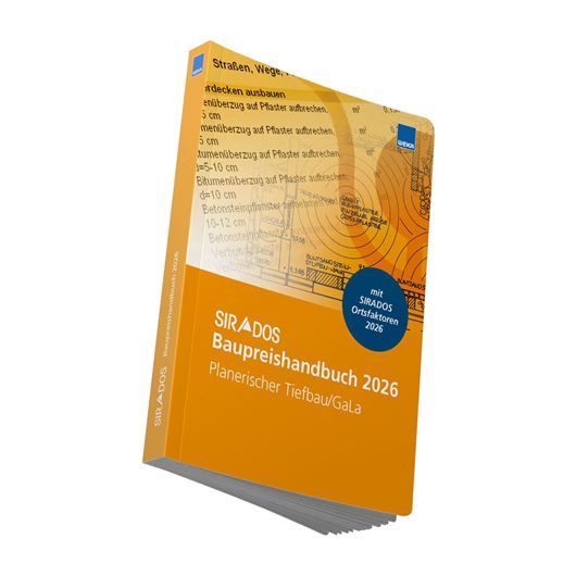 SIRADOS Baupreishandbuch 2026 Planerischer Tiefbau/GaLa