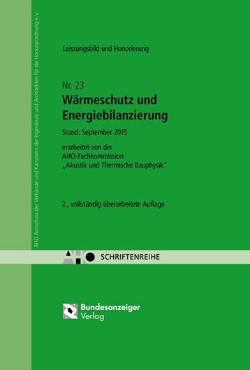 Wärmeschutz und Energiebilanzierung - Leistungsbild und Honorierung