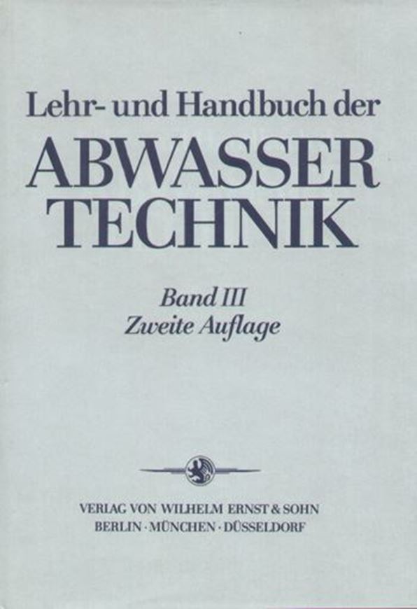 Lehr- und Handbuch der Abwassertechnik, Bd. III   