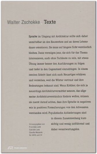 Walter Zschokke - Texte