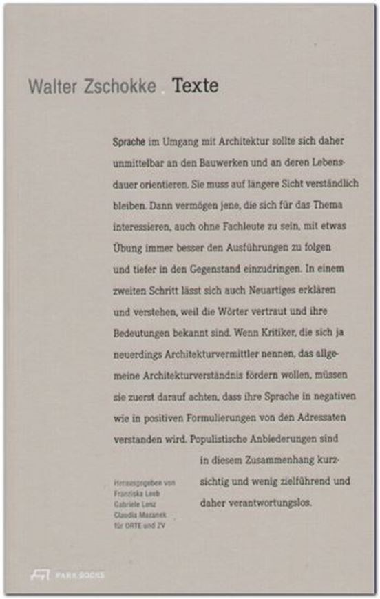 Walter Zschokke - Texte