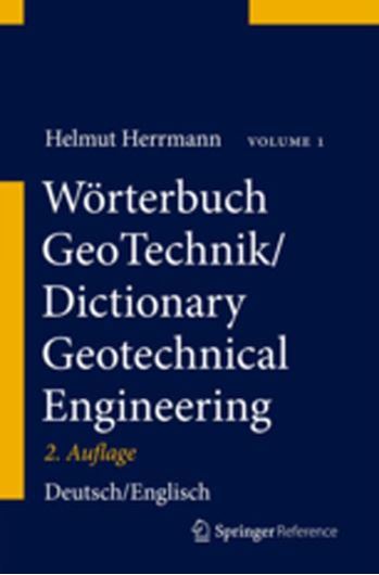Wörterbuch GeoTechnik/Dictionary Geotechnical Engineering 2 Bde.