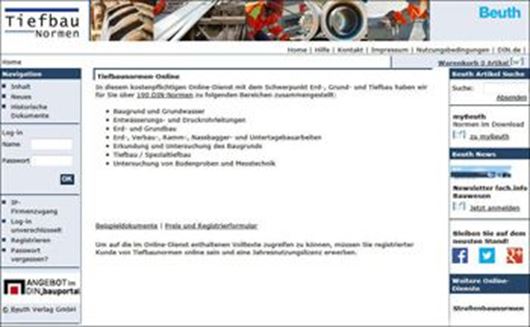 Tiefbaunormen online   