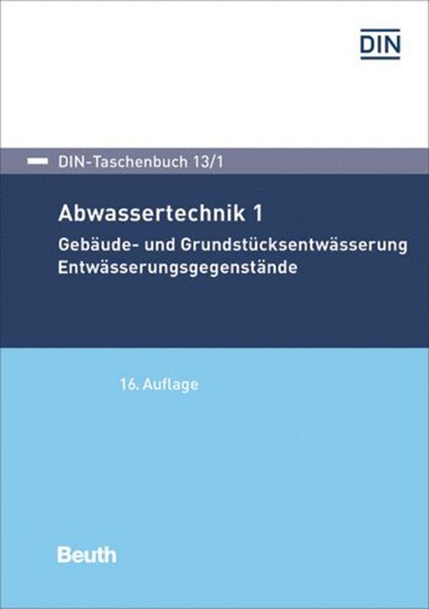 DIN-Taschenbuch 13/1 - Abwassertechnik 1