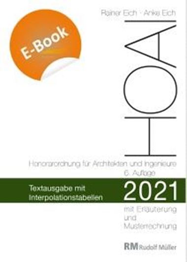 HOAI 2021 - Textausgabe mit Interpolationstabellen - Kombi mit EBOOK