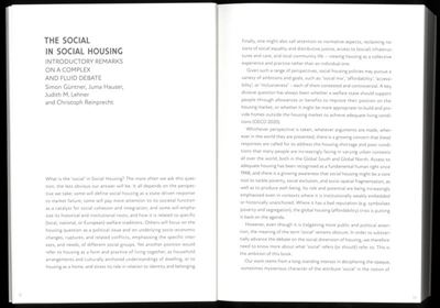 The Social Dimension of Social Housing
