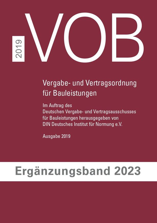 VOB Ergänzungsband 2023  zur VOB Gesamtausgabe 2019 -  Kombi Buch + EBOOK