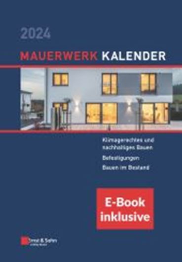 Mauerwerk-Kalender 2024  inkl. EBOOK als PDF Fortsetzungsbezug