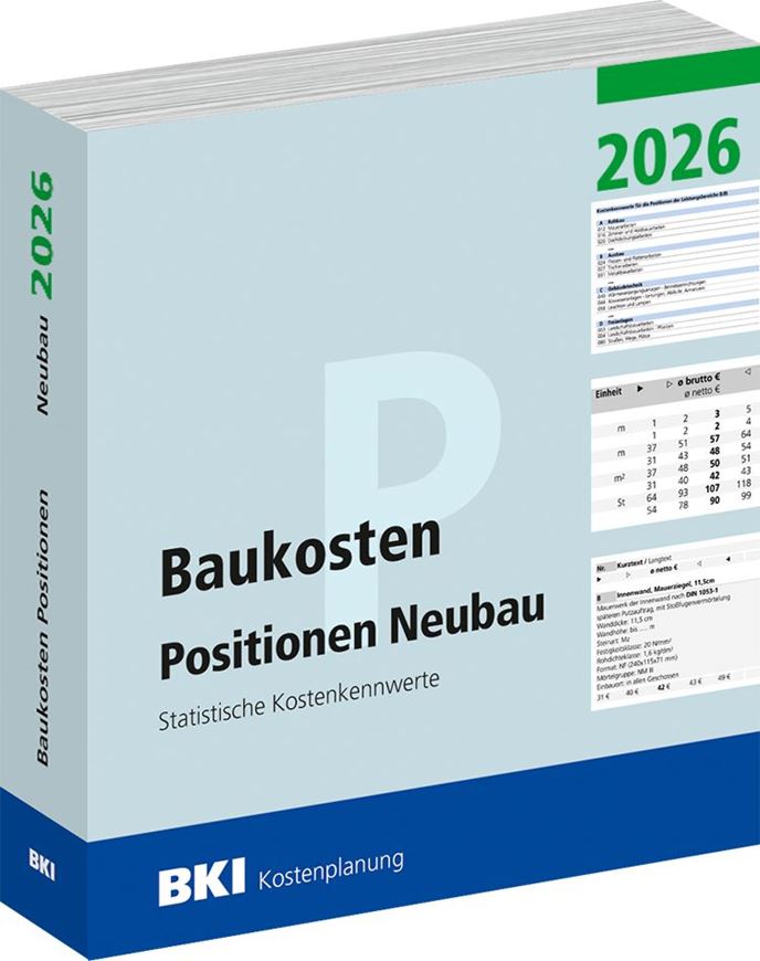 BKI Baukosten Neubau 2026 - Teil 3 Positionen
