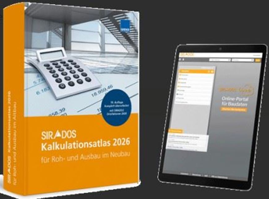 SIRADOS Kalkulationsatlas 2026 Neubau  BUNDLE mit Online-Version
