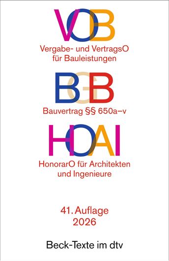 VOB / BGB  / HOAI Bd. 5596