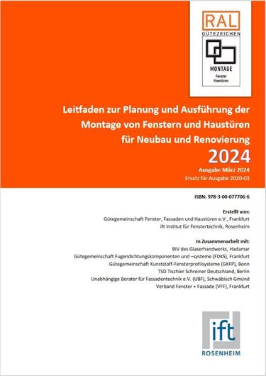 Leitfaden zur Planung und Ausführung der Montage von Fenstern und Haustüren für Neubau und Renovierung